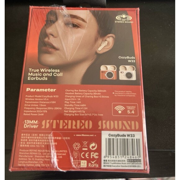 Remax CozyBuds W33 True Wireless Earbuds 360’ stereo sound! - Picture 2 of 4